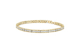 10K Yellow Gold 1.0 Cttw Round Diamond Pave Link Bracelet-0 thumbnail 1
