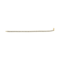 10K Yellow Gold 1.0 Cttw Round Diamond Pave Link Bracelet