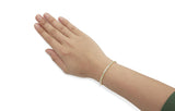 10K Yellow Gold 1.0 Cttw Round Diamond Pave Link Bracelet-2 thumbnail 3
