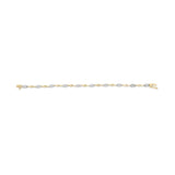10K White and Yellow Gold 1.00 Cttw Diamond Oval Shaped Cluster Link  Bracelet (I-J Color, SI2-I1 Clarity) - 7