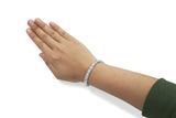 10K White Gold Round and Baguette Cut Diamond Bracelet (2.00 cttw, H-I Color, I2-I3 Clarity)-2 thumbnail 3