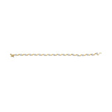 10k Yellow Gold 1.00 Cttw Round-Cut Diamond Floral S-Link 7.50