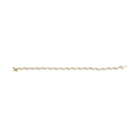 10k Yellow Gold 1.00 Cttw Round-Cut Diamond Floral S-Link 7.50