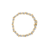 10K Yellow Gold 2.00 Cttw Round Cut Diamond 'S' Cluster Bracelet (J-K Color, I1-I2 Clarity)-3 thumbnail 4