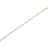 10K Two-Tone Gold 2.0 Cttw Baguette Diamond Channel Link Bracelet-4 thumbnail 5