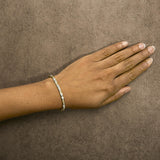 10K Yellow Gold 2.00 Cttw Baguette Diamond Channel Set Link Bracelet-2 thumbnail 3