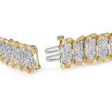 10K Yellow Gold 4.00 Cttw Pave Diamond Classic Link 7