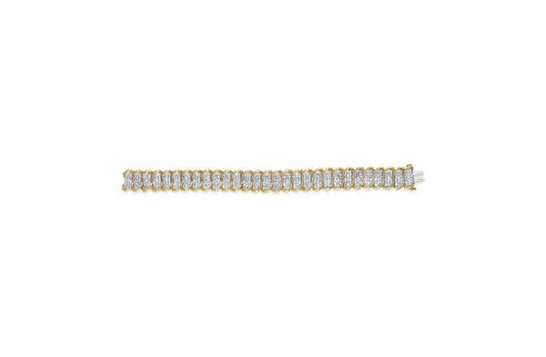 10K Yellow Gold 4.00 Cttw Pave Diamond Classic Link 7