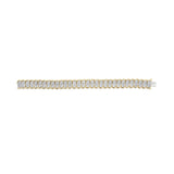 10k Yellow Gold 5.00 Cttw Diamond Oval Banded Link Bracelet (I-J Color, I1-I2 Clarity) - 7
