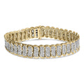 10K Yellow Gold 4.0 Cttw Diamond S-Link Bracelet-0