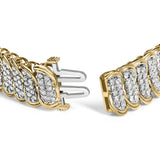 10K Yellow Gold 4.0 Cttw Diamond S-Link Bracelet-1 thumbnail 2