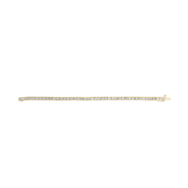 10K Yellow Gold 4.00 Cttw Channel Set Round Diamond Tennis 7
