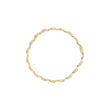 10k Yellow Gold 1/3 Cttw Diamond 3 Stone Teardrop Design Link Bracelet (I-J Color, I1-I2 Clarity) - 7.25