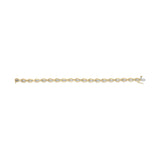 10k Yellow Gold 1/3 Cttw Diamond 3 Stone Teardrop Design Link Bracelet (I-J Color, I1-I2 Clarity) - 7.25