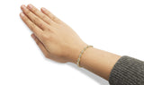 10k Yellow Gold 1/3 Cttw Diamond 3 Stone Teardrop Design Link Bracelet (I-J Color, I1-I2 Clarity) - 7.25