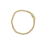 10K Yellow Gold 3 cttw Round-Cut Diamond Spiral Link 7.50