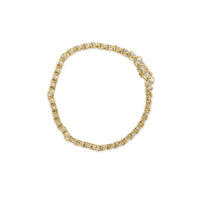 10K Yellow Gold 3 cttw Round-Cut Diamond Spiral Link 7.50