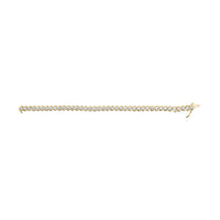 10K Yellow Gold 3 cttw Round-Cut Diamond Spiral Link 7.50