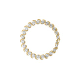 10K Yellow Gold 4.00 Cttw Round-Cut Diamond Floral Link 7.5