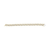10K Yellow Gold 4.00 Cttw Round-Cut Diamond Floral Link 7.5