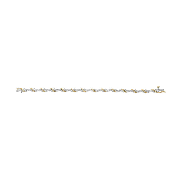10K Yellow and White Gold 2.00 Cttw Diamond 