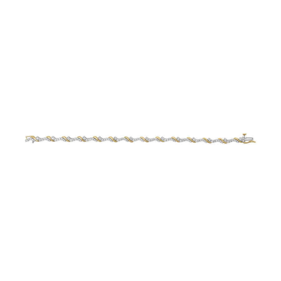 10K Yellow and White Gold 2.00 Cttw Diamond 