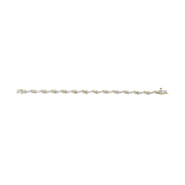 10K Yellow and White Gold 2.00 Cttw Diamond 