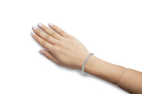 10K White Gold 1 1/2 Cttw Diamond Alternating Diamond and X-Link 7.5