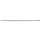 10K Yellow Gold 4.0 Cttw Alternating Baguette & Round Cut Diamond Bezel- & Prong-Set 7