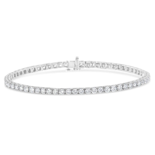 IGI Certified Diamond 14K White Gold Classic 7” Tennis Bracelet - Choice of Carat Weights-0