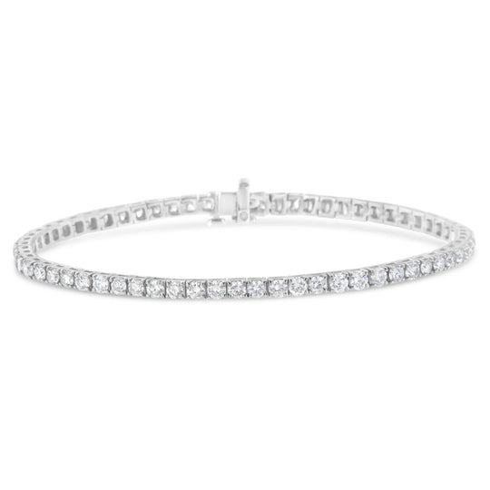 IGI Certified Diamond 14K White Gold Classic 7” Tennis Bracelet - Choice of Carat Weights-0