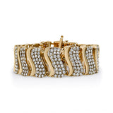 14K Gold 15.0 Cttw Diamond Chevron Wave 7.25