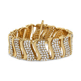 14K Gold 15.0 Cttw Diamond Chevron Wave 7.25