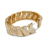 14K Gold 15.0 Cttw Diamond Chevron Wave 7.25