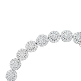 14K White Gold 3-3/4 Cttw Round-Brilliant Cut Diamond 7-1/4