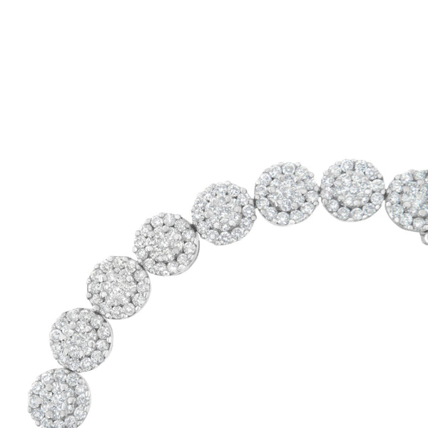 14K White Gold 3-3/4 Cttw Round-Brilliant Cut Diamond 7-1/4