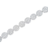 14K White Gold 3-3/4 Cttw Round-Brilliant Cut Diamond 7-1/4