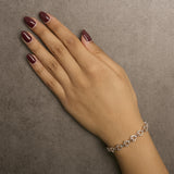 10K Rose and White Gold 1/4 Cttw Diamond Infinity Loop and Swirl Link Bracelet-2 thumbnail 3