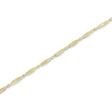 14K Yellow Gold 1-1/2 Cttw Round Brilliant-Cut & Baguette Cut Diamond Bezel and Tapered Link 7