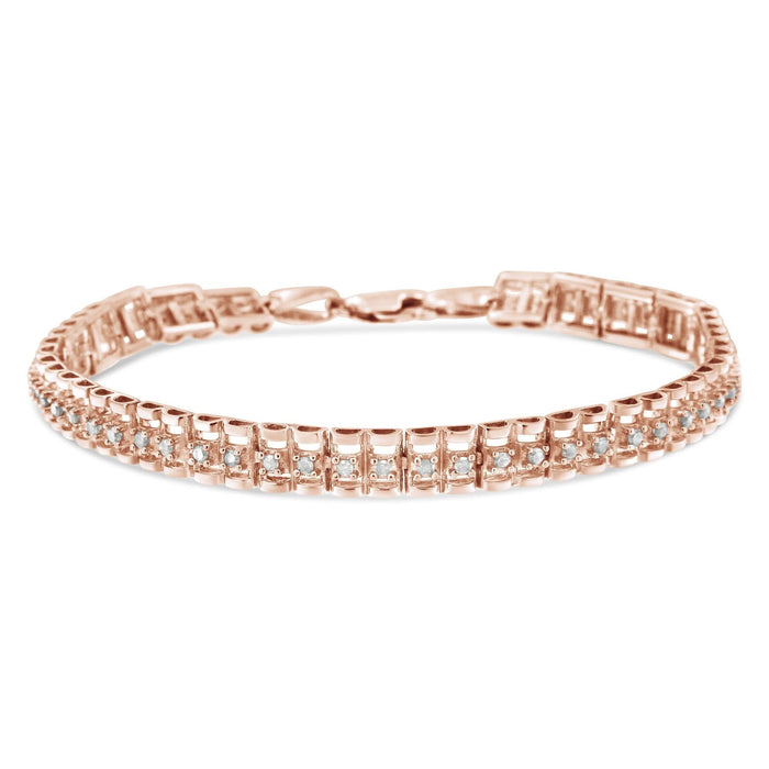 .925 Sterling Silver Diamond Double-Link 7