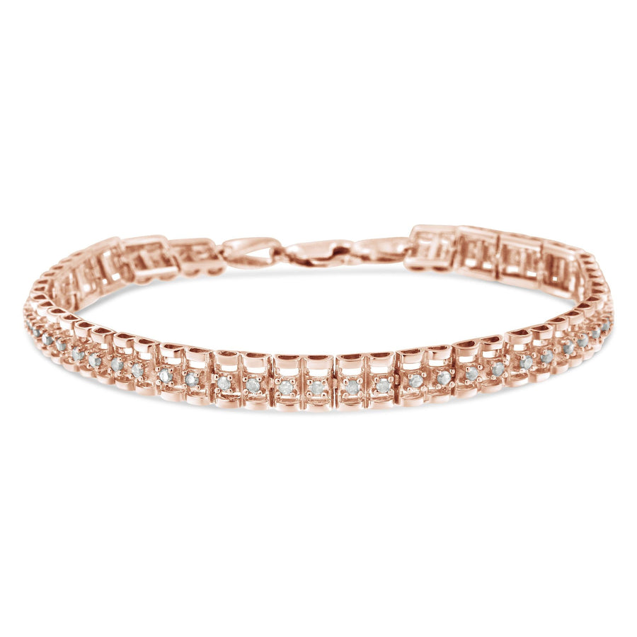 .925 Sterling Silver Diamond Double-Link 7