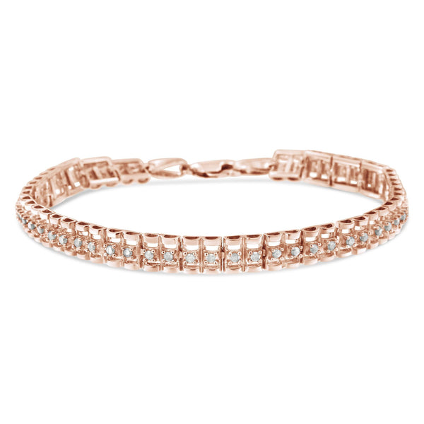 .925 Sterling Silver Diamond Double-Link 7