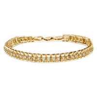 .925 Sterling Silver Diamond Double-Link 7
