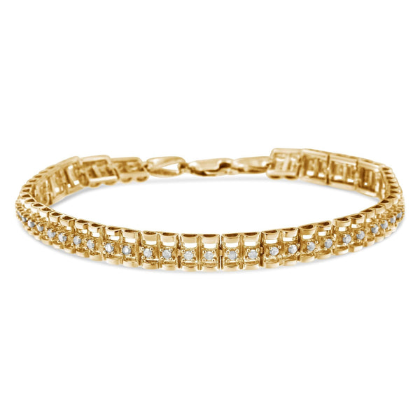 .925 Sterling Silver Diamond Double-Link 7