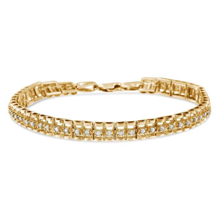 .925 Sterling Silver Diamond Double-Link 7