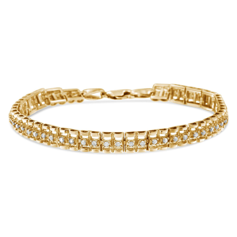 .925 Sterling Silver Diamond Double-Link 7