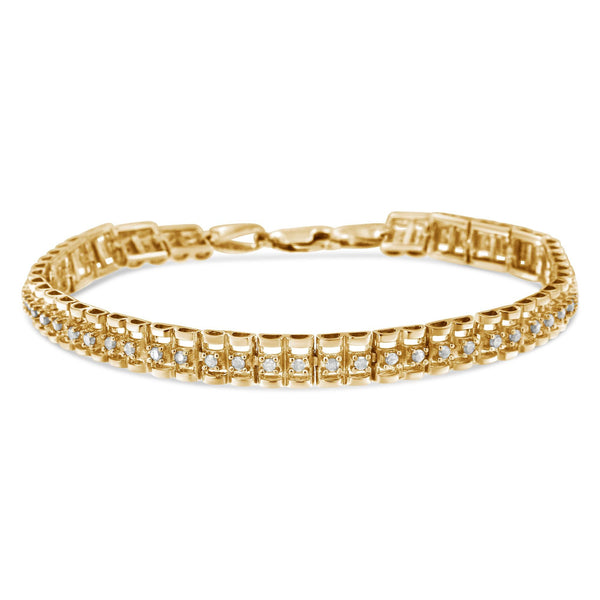 .925 Sterling Silver Diamond Double-Link 7