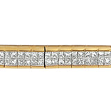 14K Yellow Gold Princess Cut Diamond Banded Bracelet (1.00 cttw, G-H Color, VS1-VS2 Clarity)-2 thumbnail 3