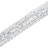 14K White Gold 7 7/8 Cttw Princess and Baguette Diamond Eternity Line Tennis Bracelet (G-H Color, SI1-SI2 Clarity) - 7