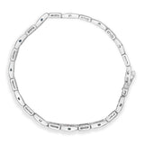 14K White Gold Princess-Cut white and Blue Diamond Fashion Bracelet(3.00 cttw,H-I Color,SI1-SI2 Clarity)-3 thumbnail 4